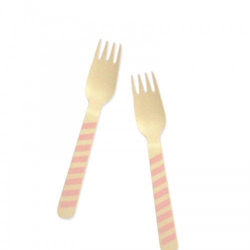 Fork - Stripe Pink